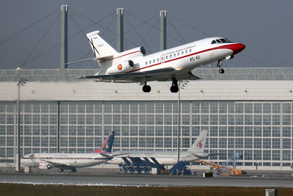 Avión Dassault Falcon 900 del Ejército del Aire español