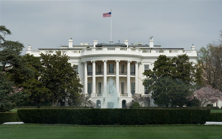 Fachada sur de la Casa Blanca en Washington